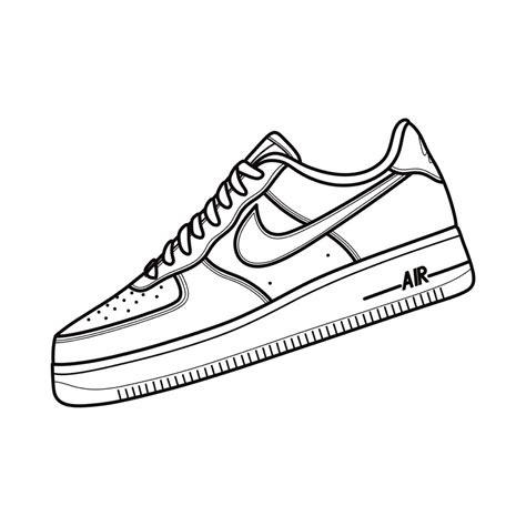 nike air force zeichnen|Nike Air Force 1 shoes.